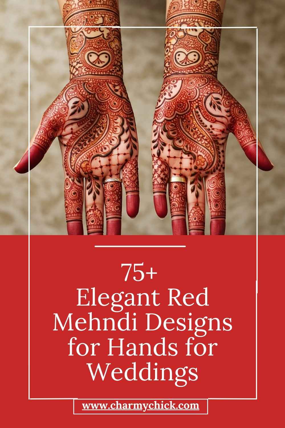 Red Mehndi Designs for Hands