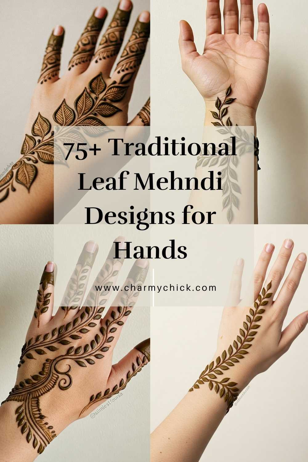 Traditional Leaf Mehndi Designs for Hands