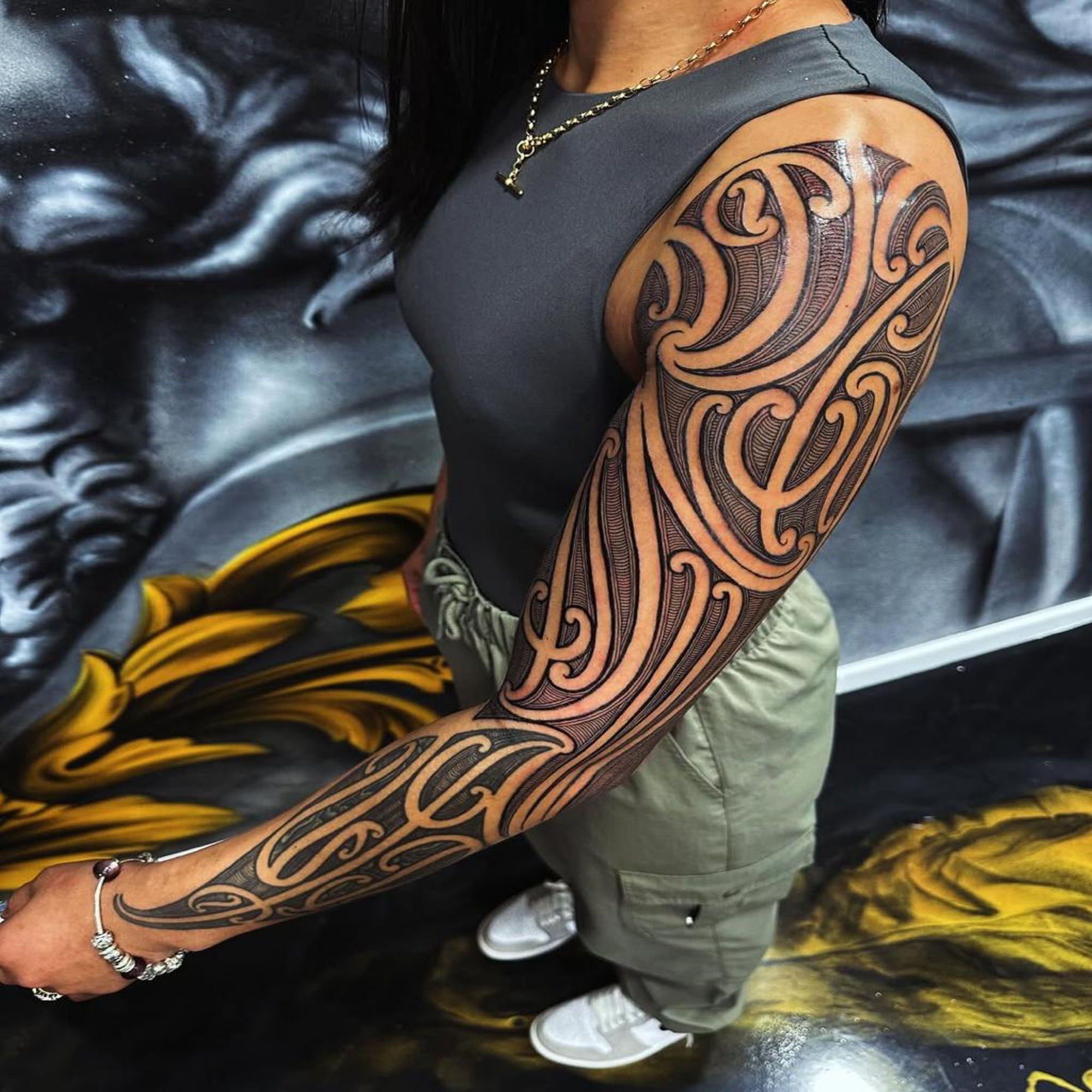 Girly Sleeve Tattoos for Women