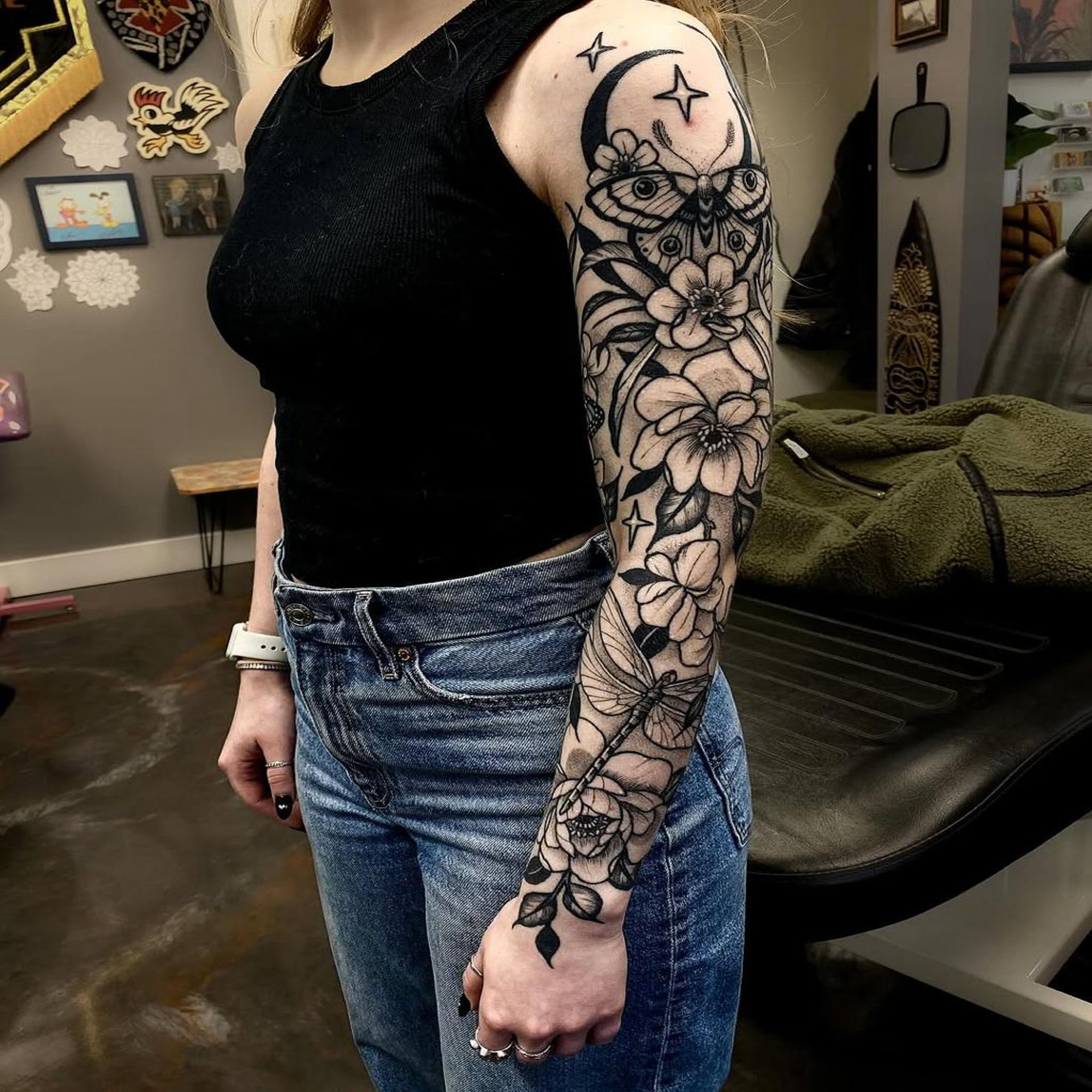 Feminine Arm Sleeve Tattoos