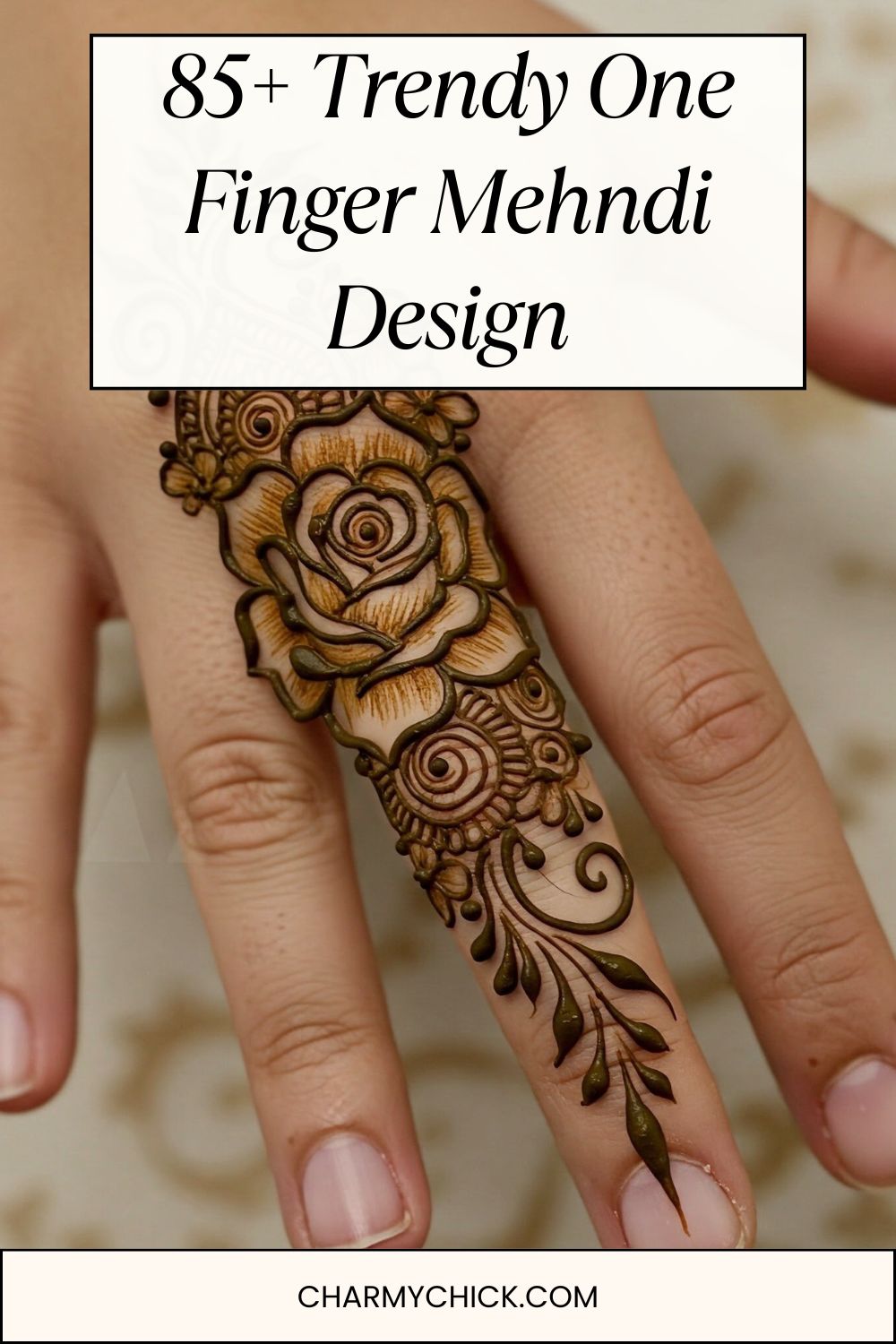 One Finger Mehndi Design