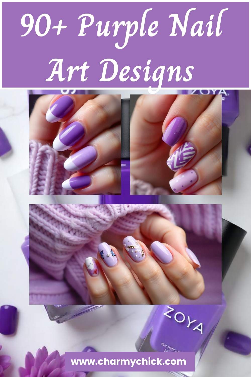 Purple Nail Art Designs