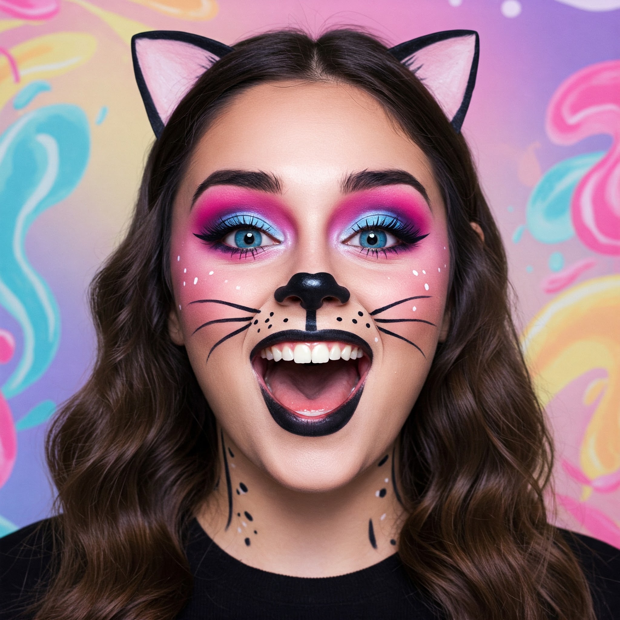Cute Cat Makeup Child