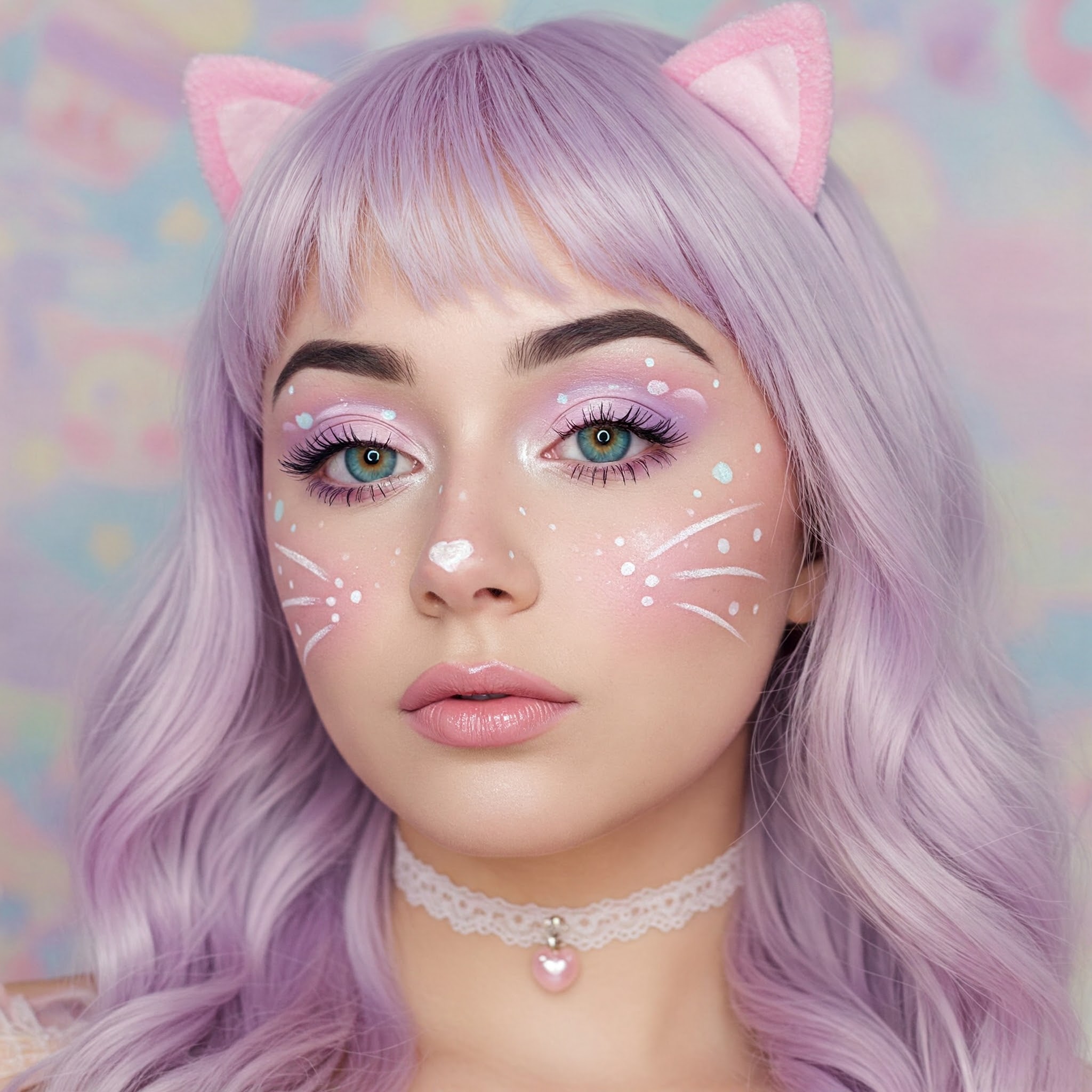 Simple Cat Makeup Child