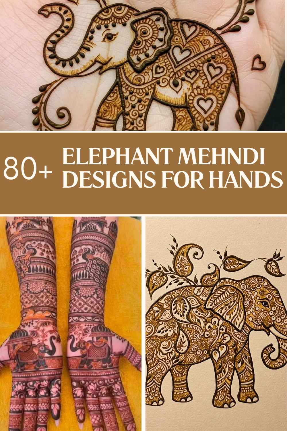 Elephant Mehndi Designs for Hands