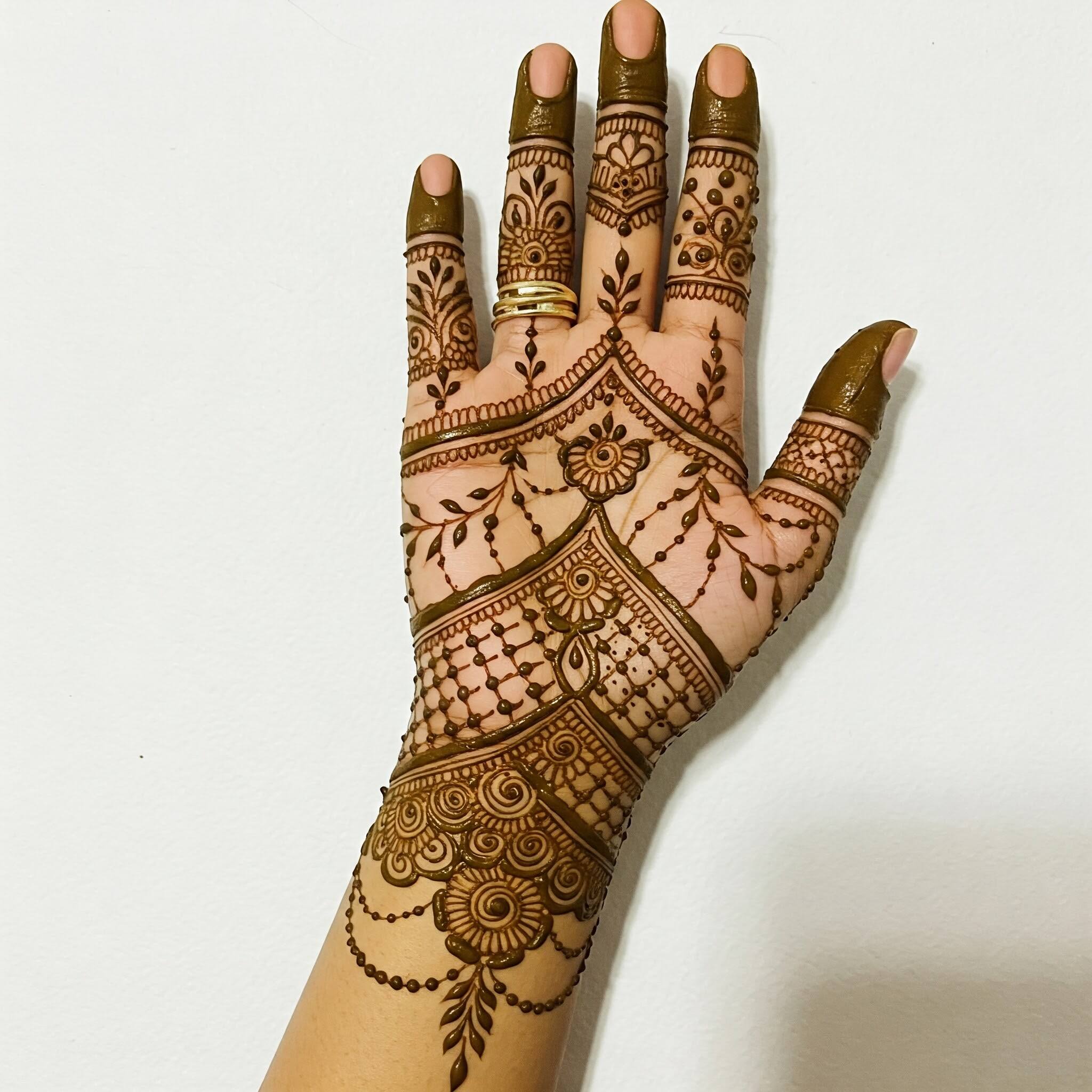 Only Finger Mehndi Design Simple 