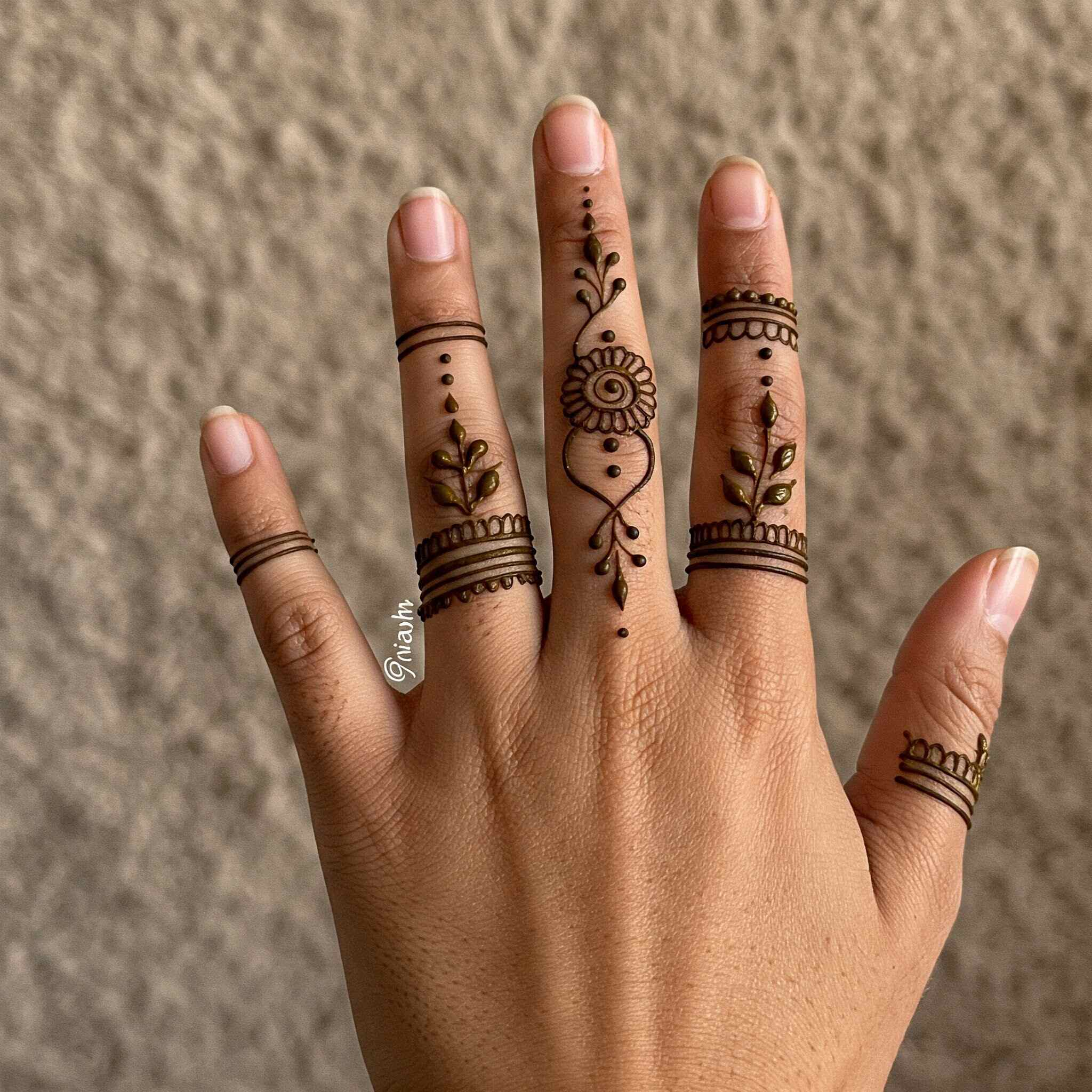 Finger Mehndi Design Simple Photo