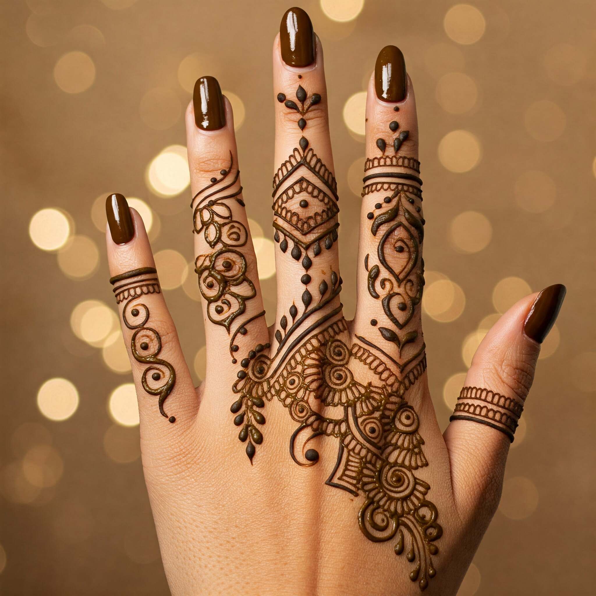 Finger Mehndi Design Simple and Beautiful