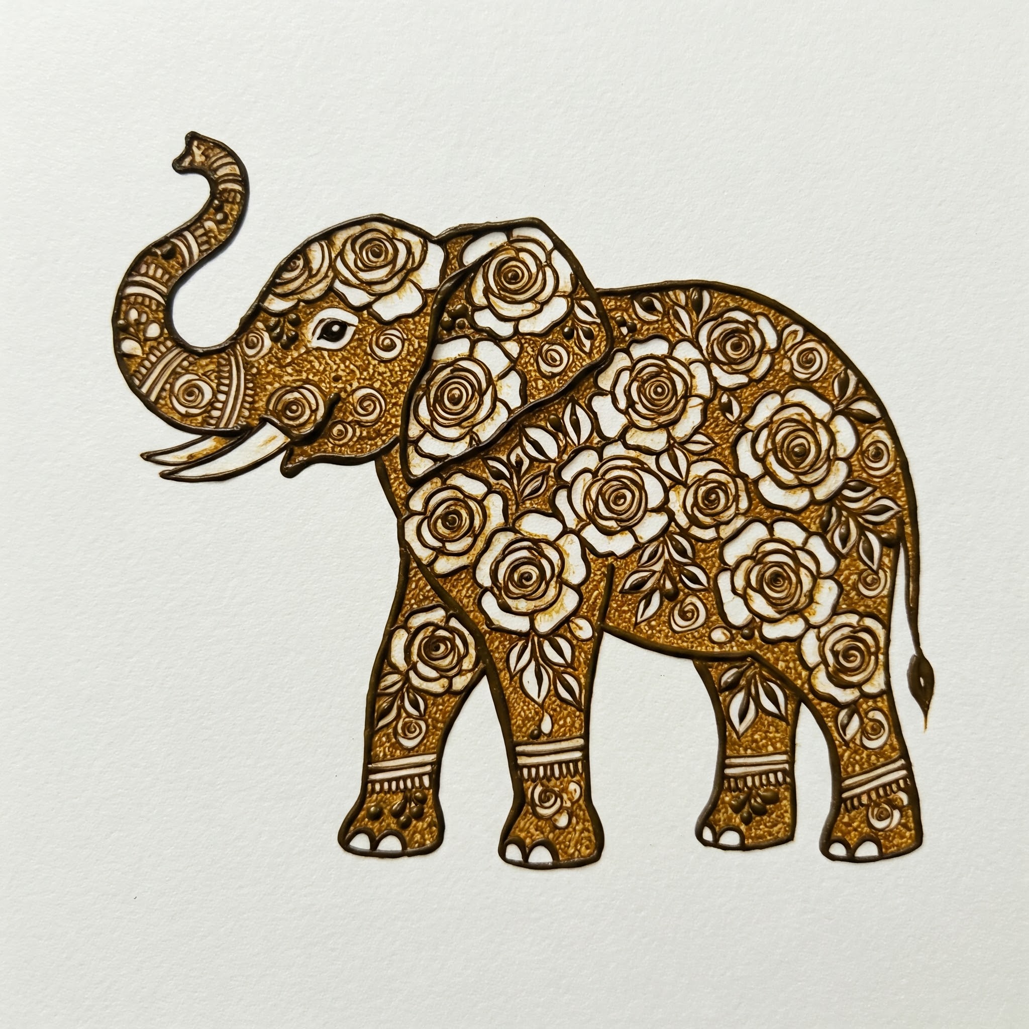 Elephant Mehndi Designs for hands Simple and Beautiful