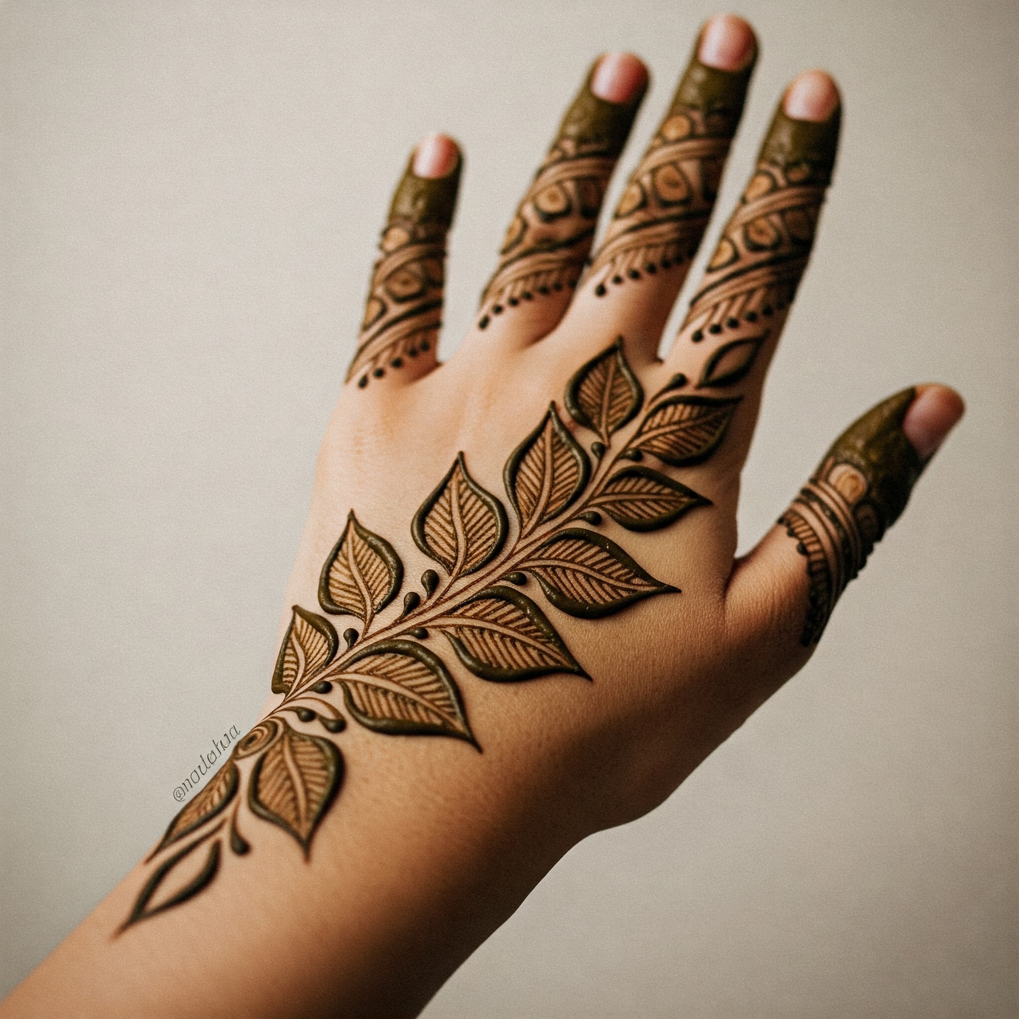 Natural Leaf Mehndi Designs