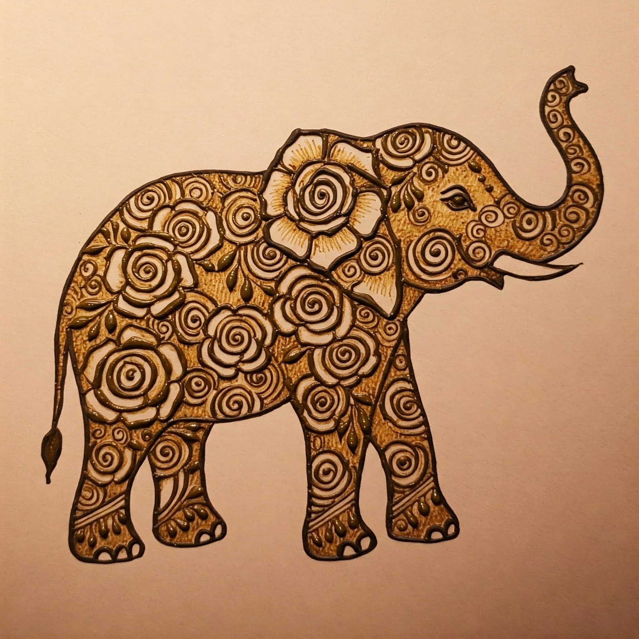 Simple Elephant Mehndi Designs for Hands