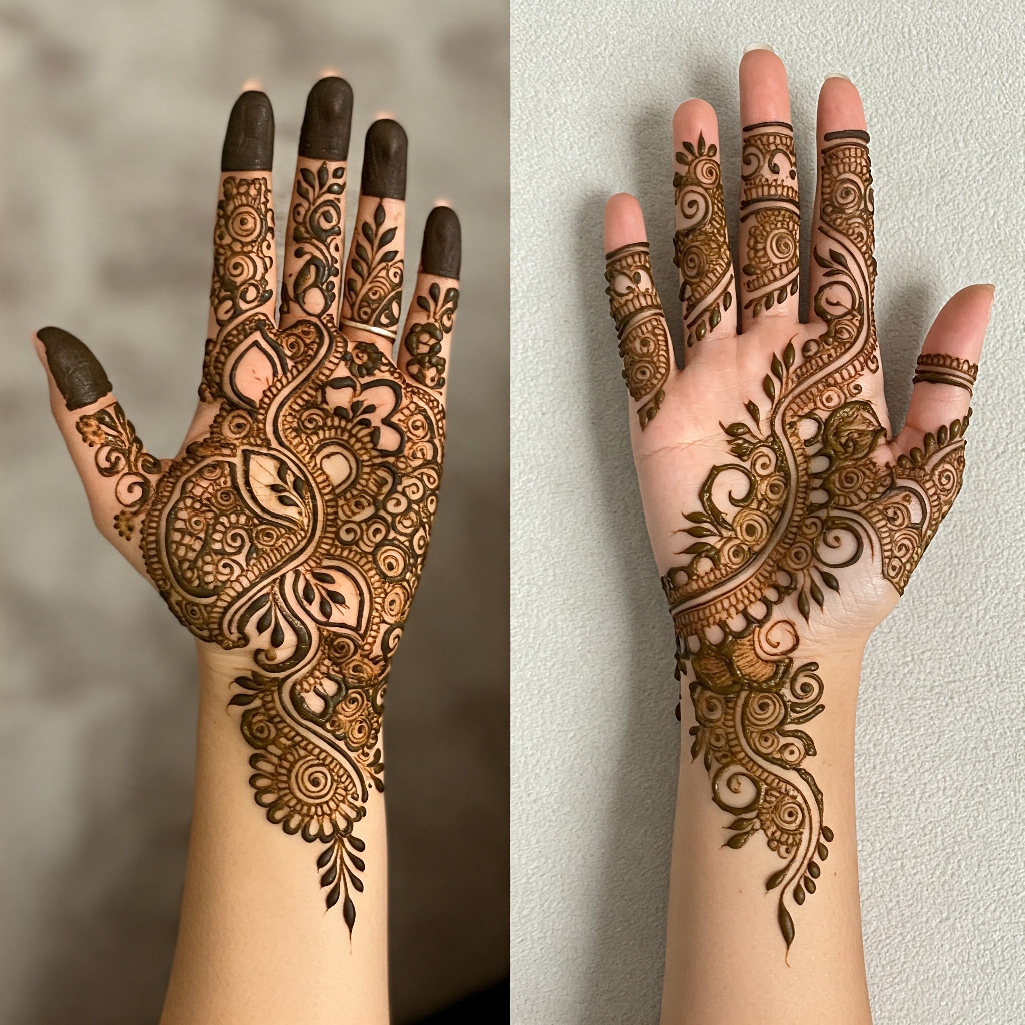 Simple Leaf Mehndi Designs for Hands