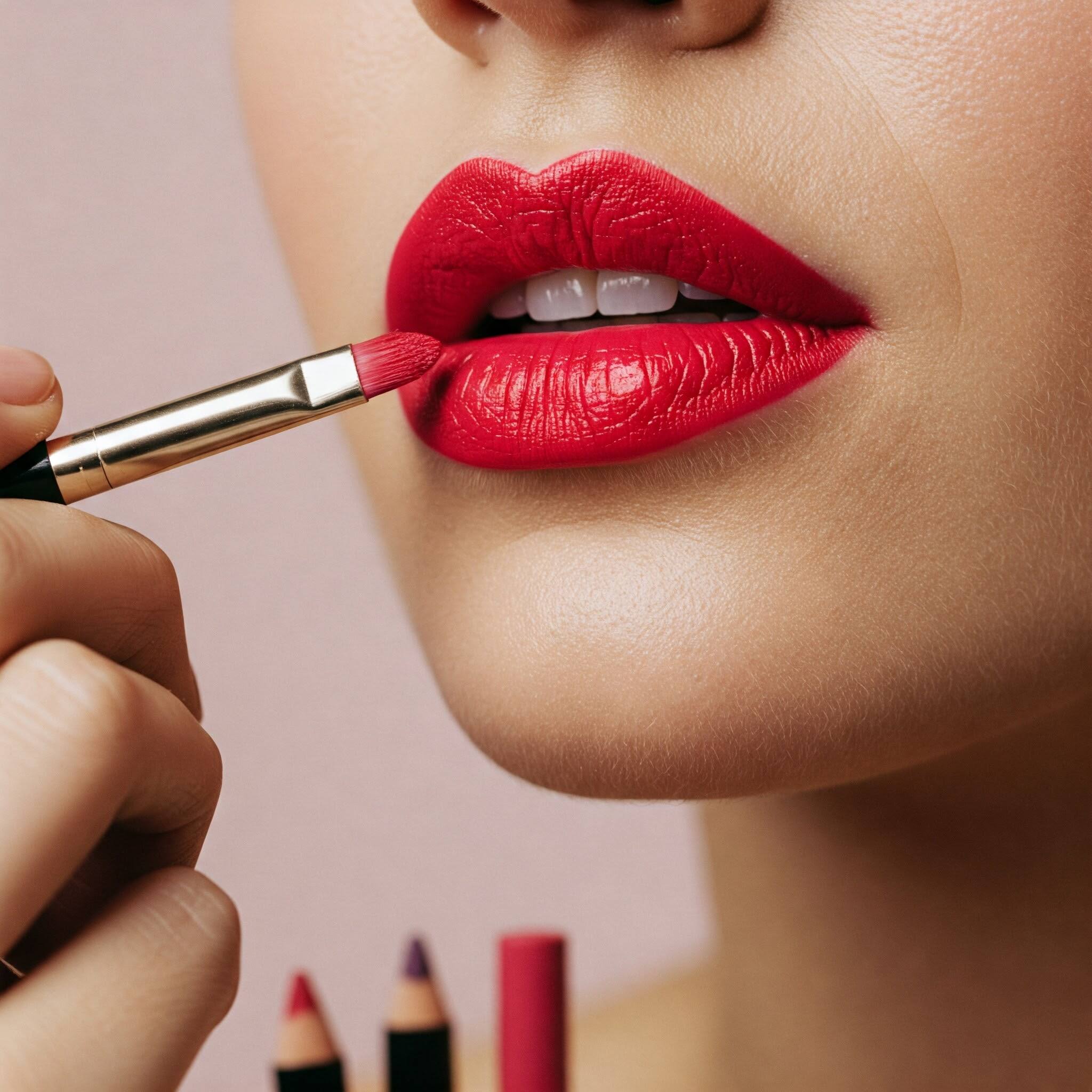 Red Lip Makeup Look for Blondes