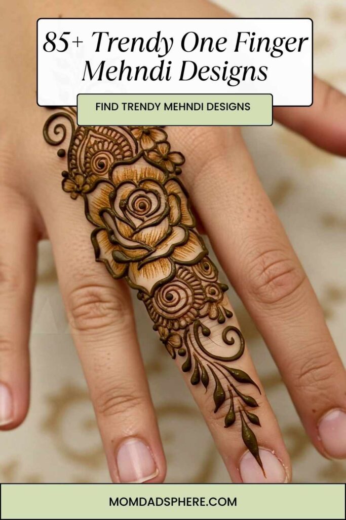 85+ Trendy One Finger Mehndi Design Styles