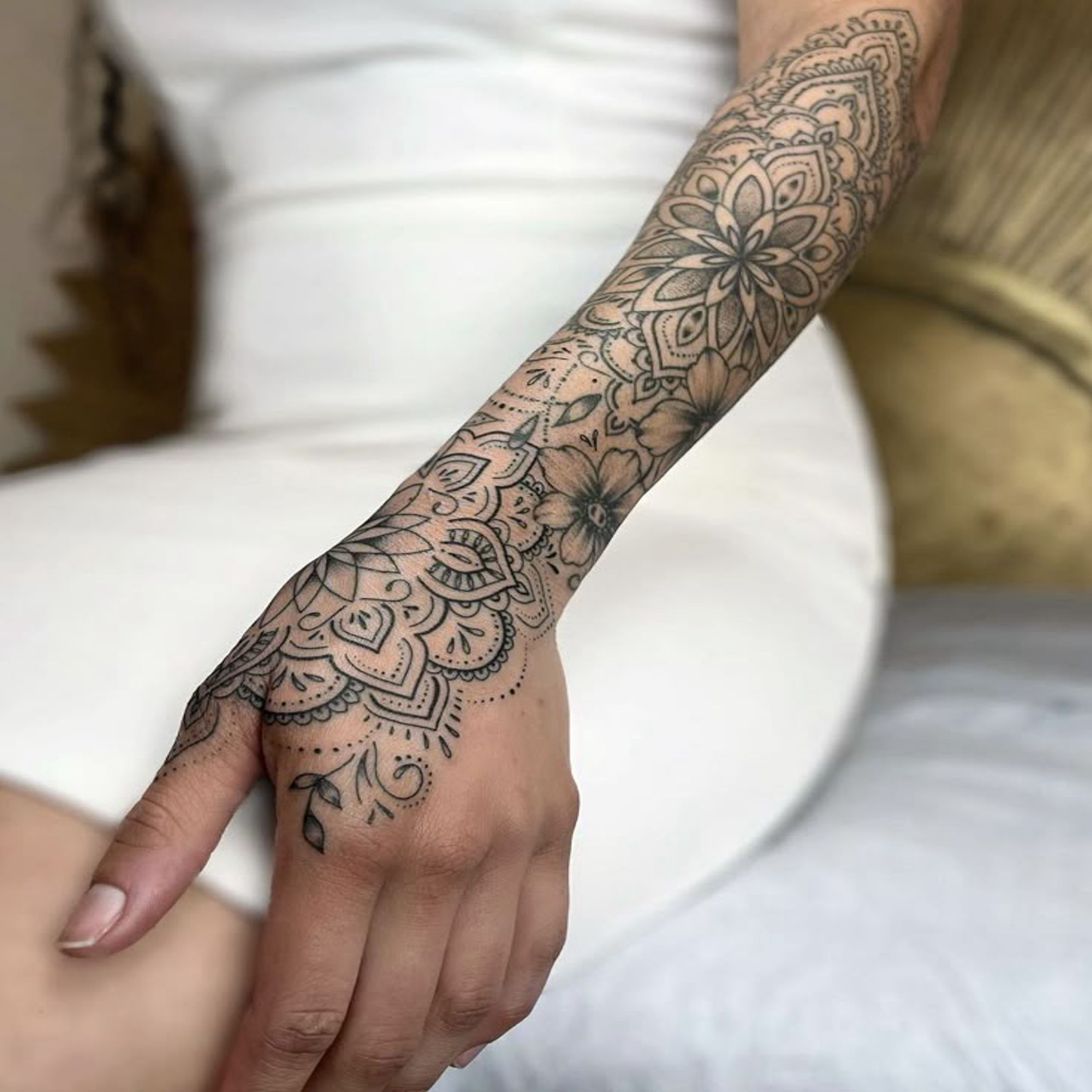 elegant hand tattoos for women