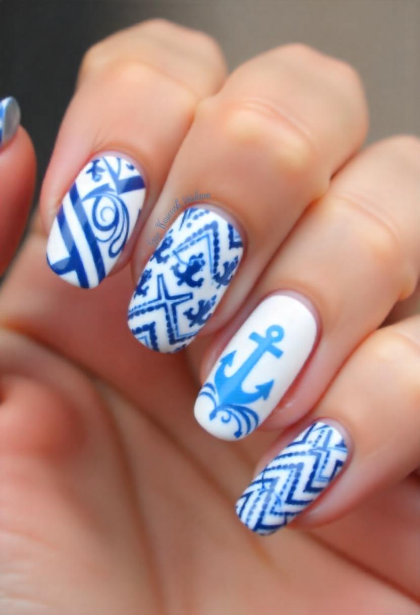 Light Blue Nail Art Designs