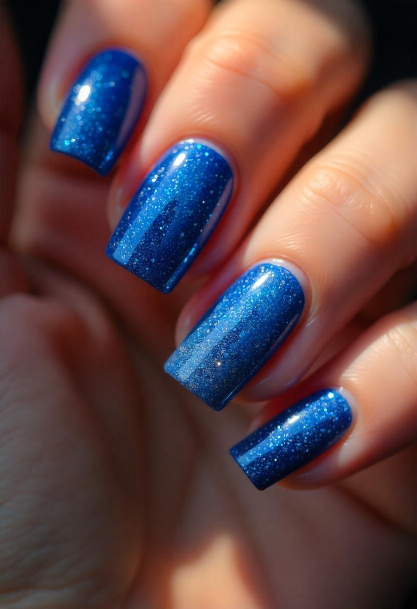 Blue Nail Art Designs Simple