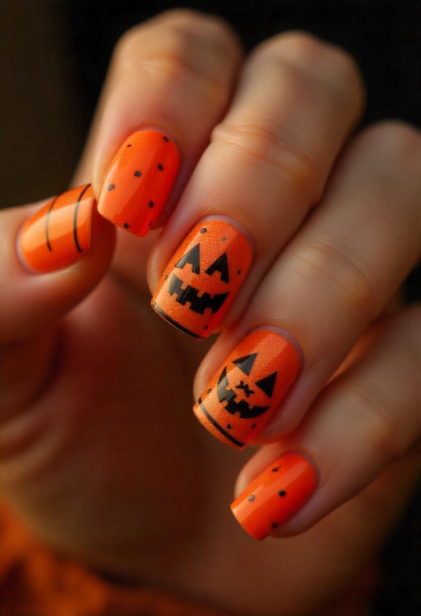 Pumpkin Patch Nail Ideas