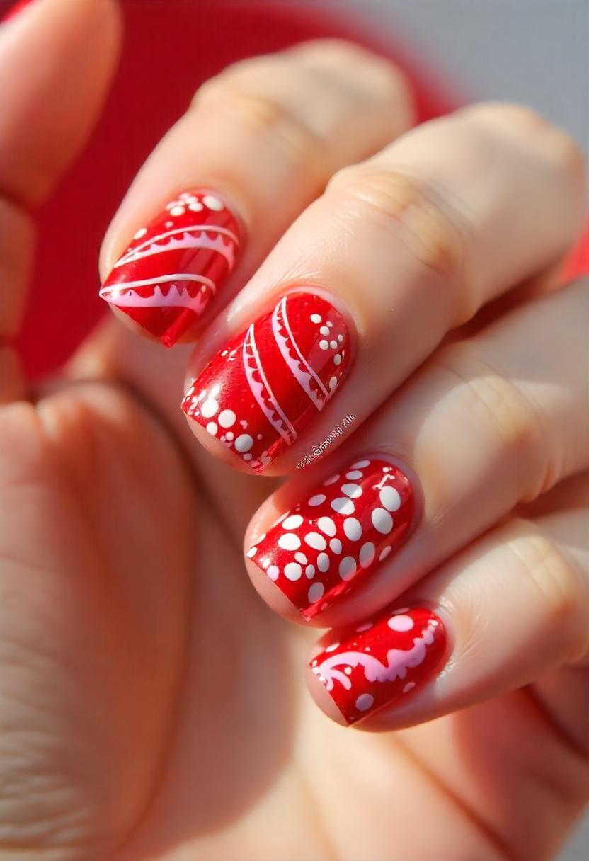 Red Nail Art Designs Simple
