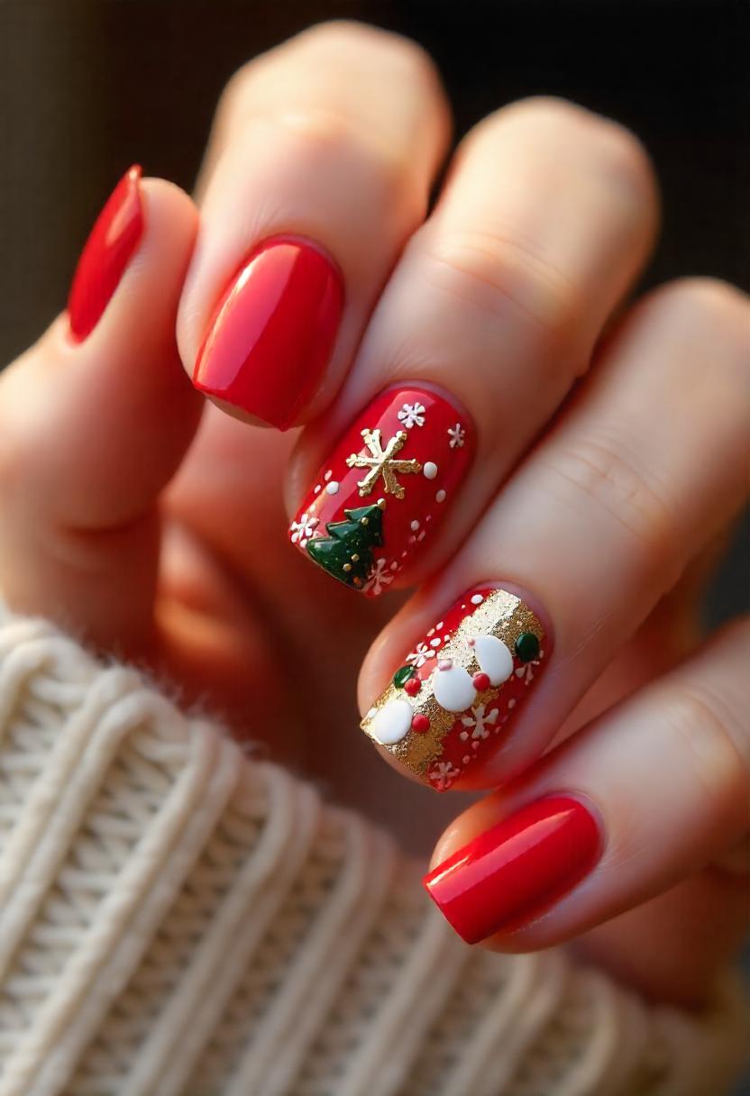 Simple Classy Red Nail Designs