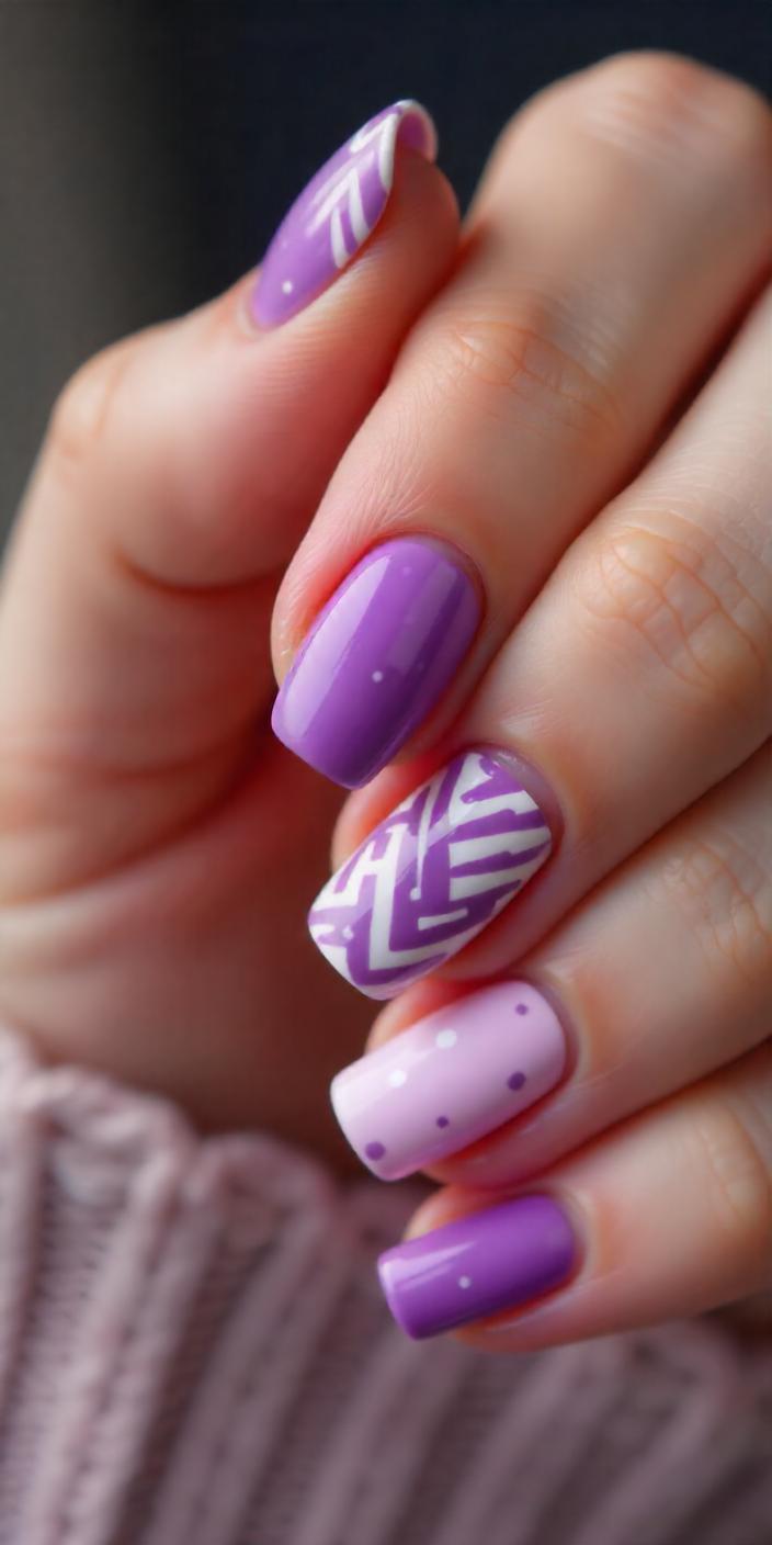 Dark Purple Nail Designs