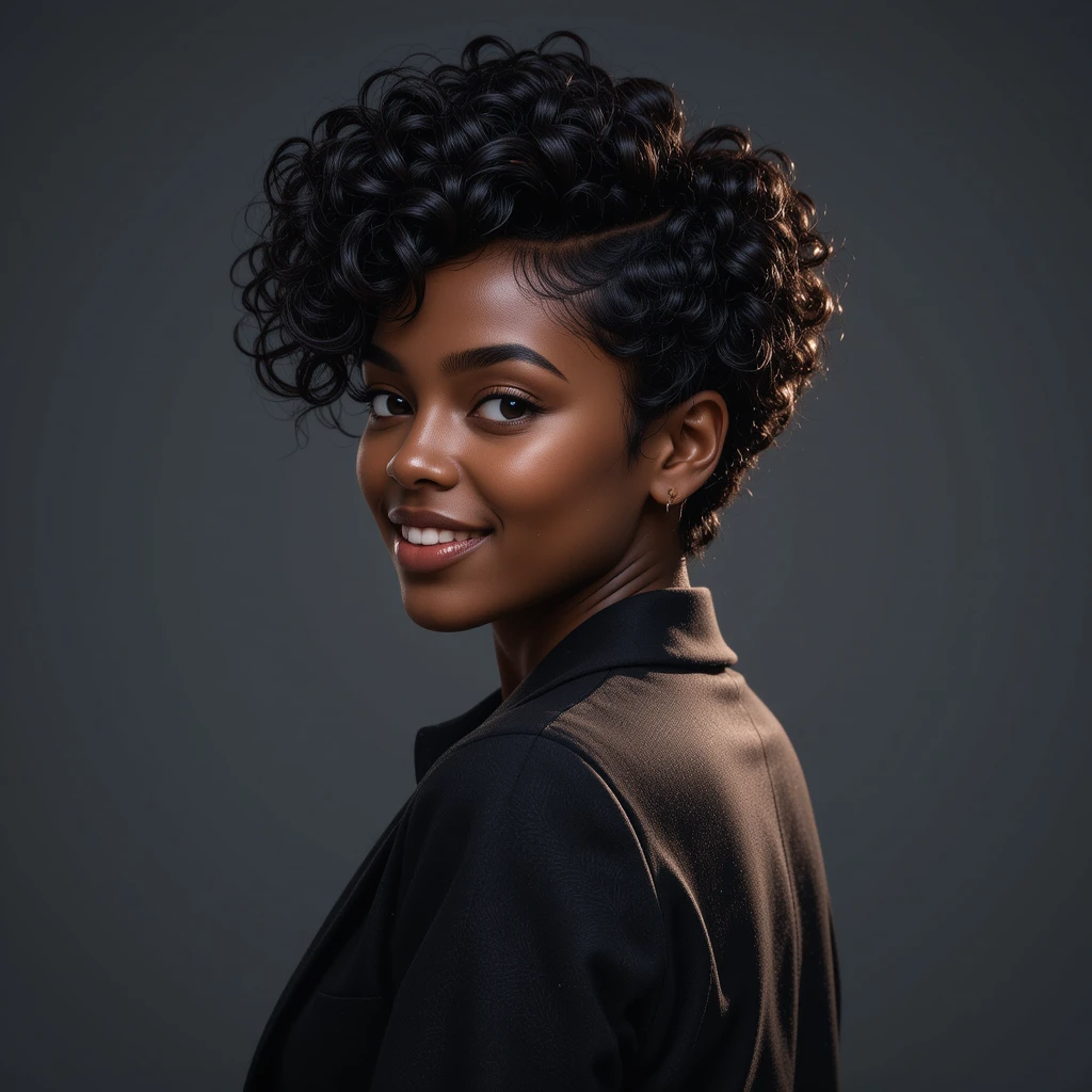Short Curly Hairstyles for Round Faces