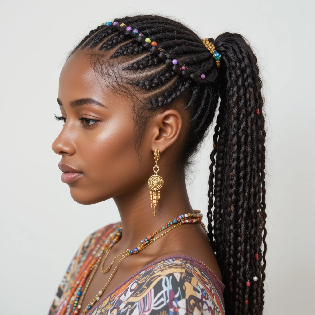 Easy Braided Ponytail Hairstyles for Black Women