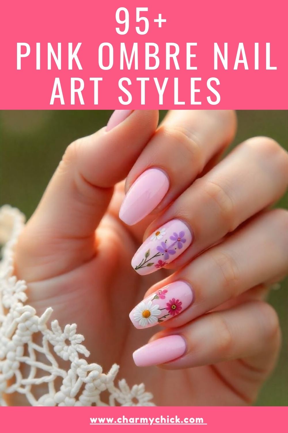  Pink Ombre Nail Art