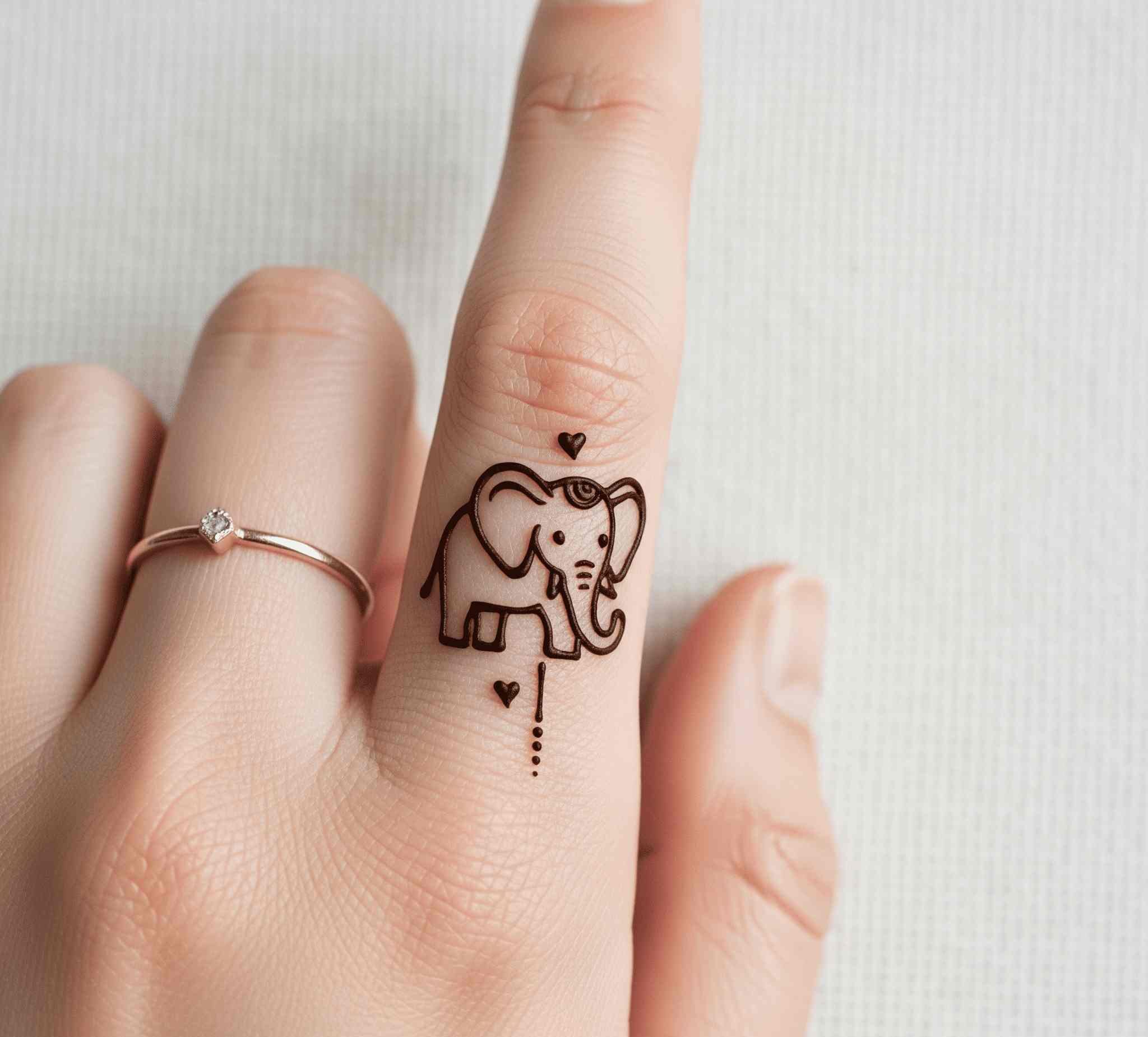Elephant Mehndi Design Back Hand