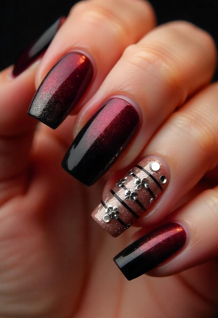 Simple Ombre Nail Art Designs Sparkle