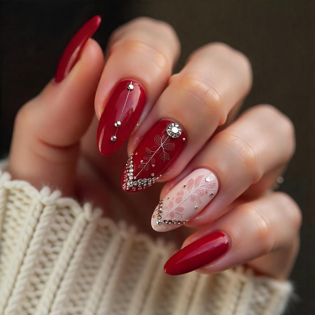 Red Nails Matte Finish