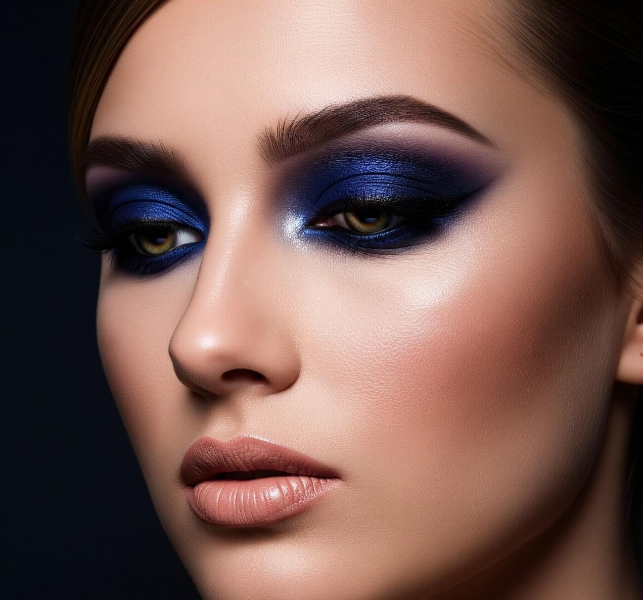 Elegant FBlue Makeup for air Skin