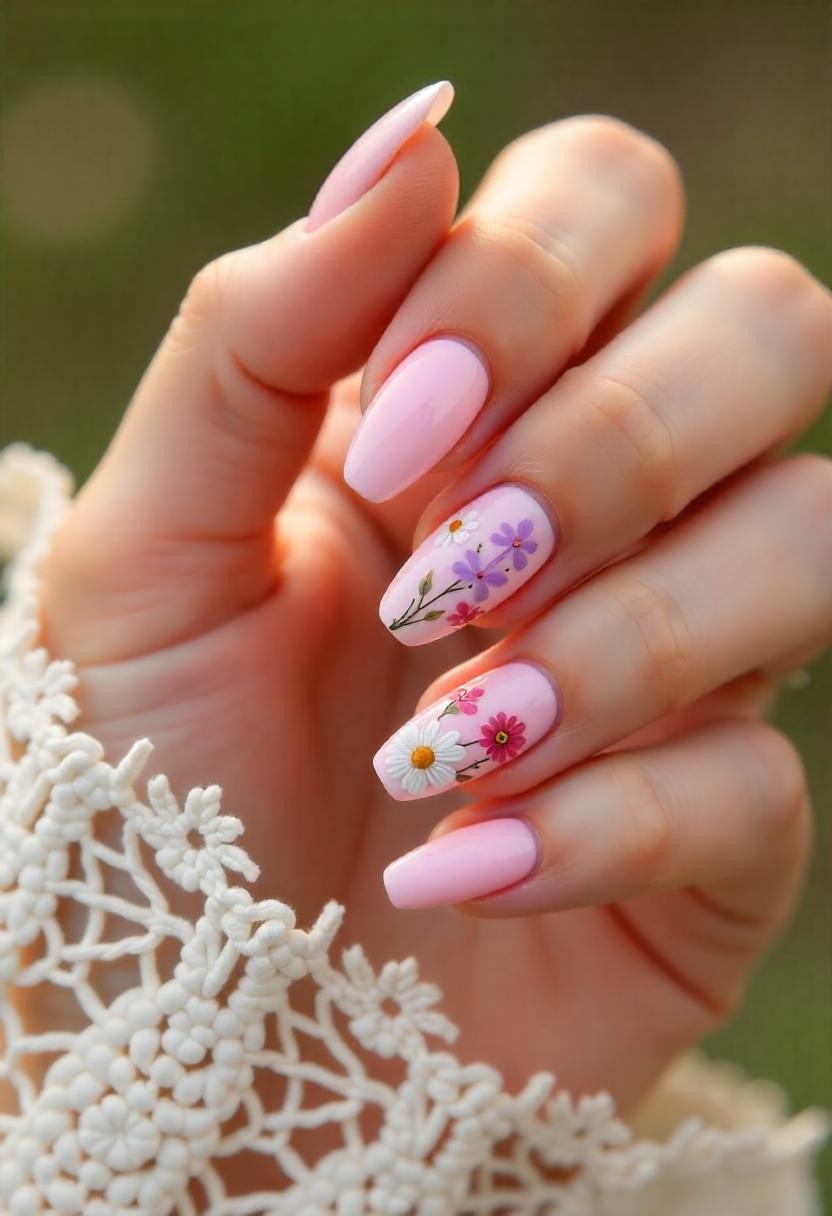 Pink Ombre Nails