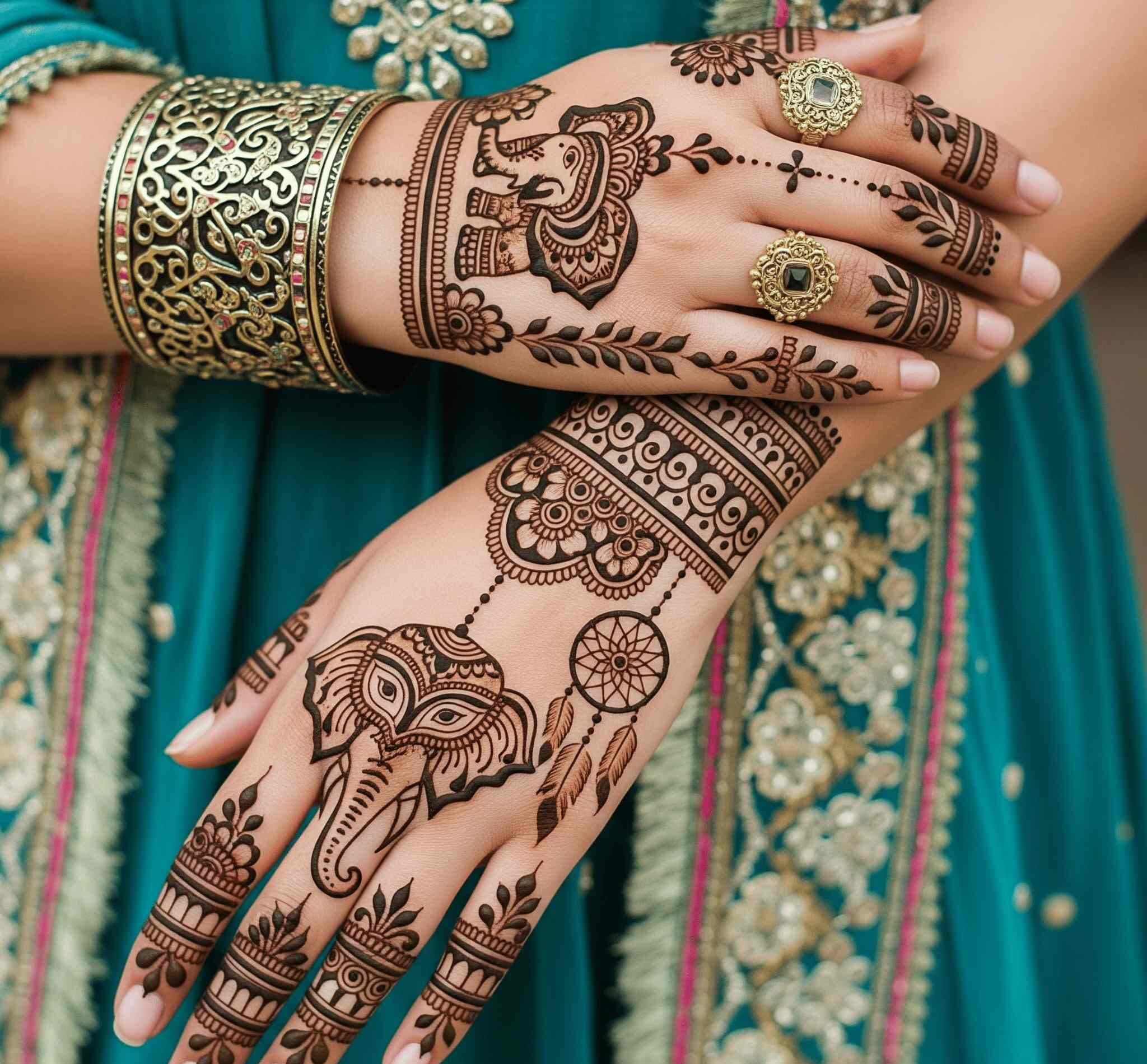 Traditional Elephant Mehndi