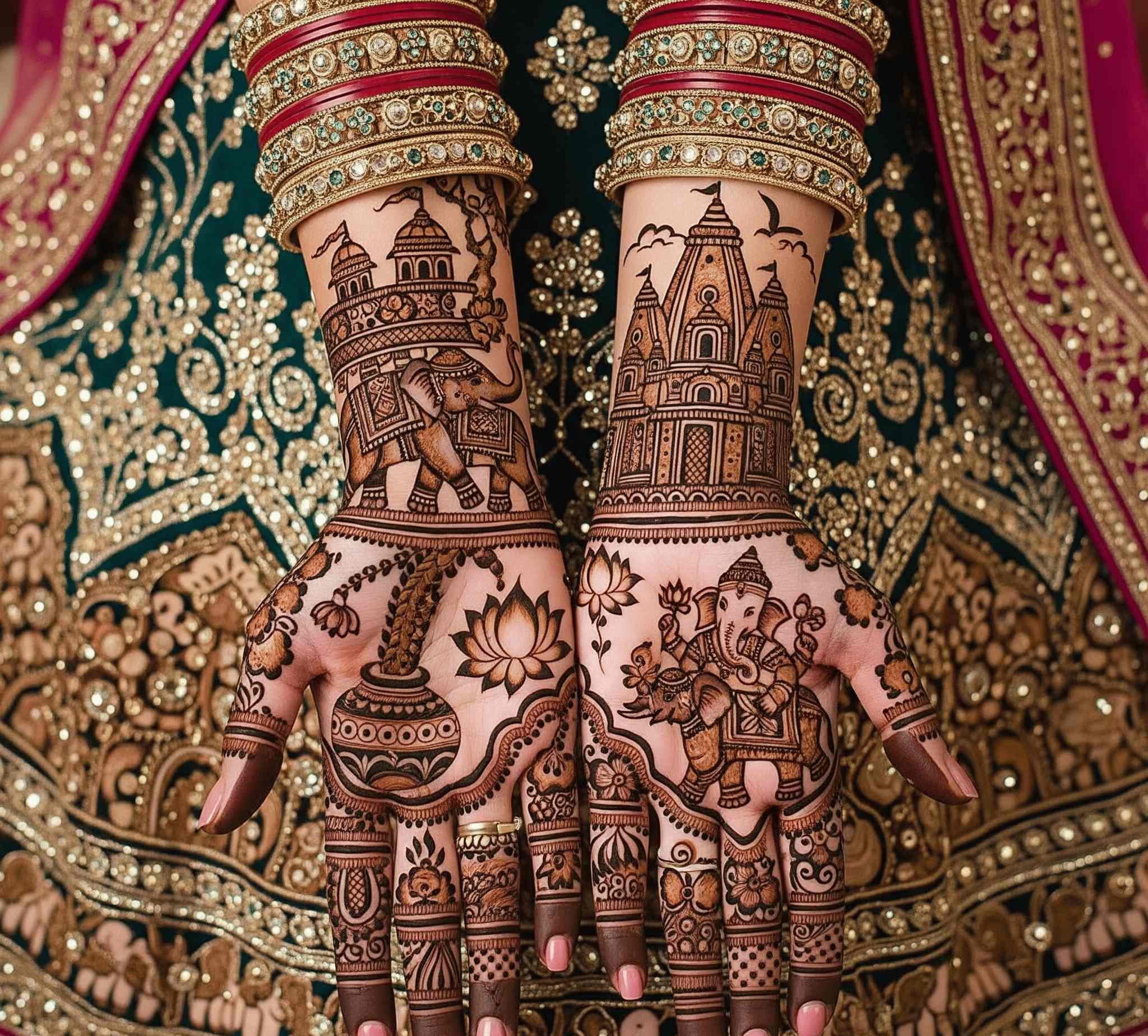 Elephant Mehndi Design Back Hand