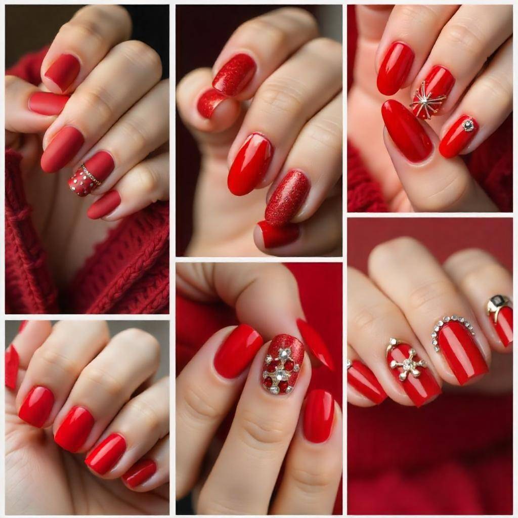 Simple classy Red Nail Designs