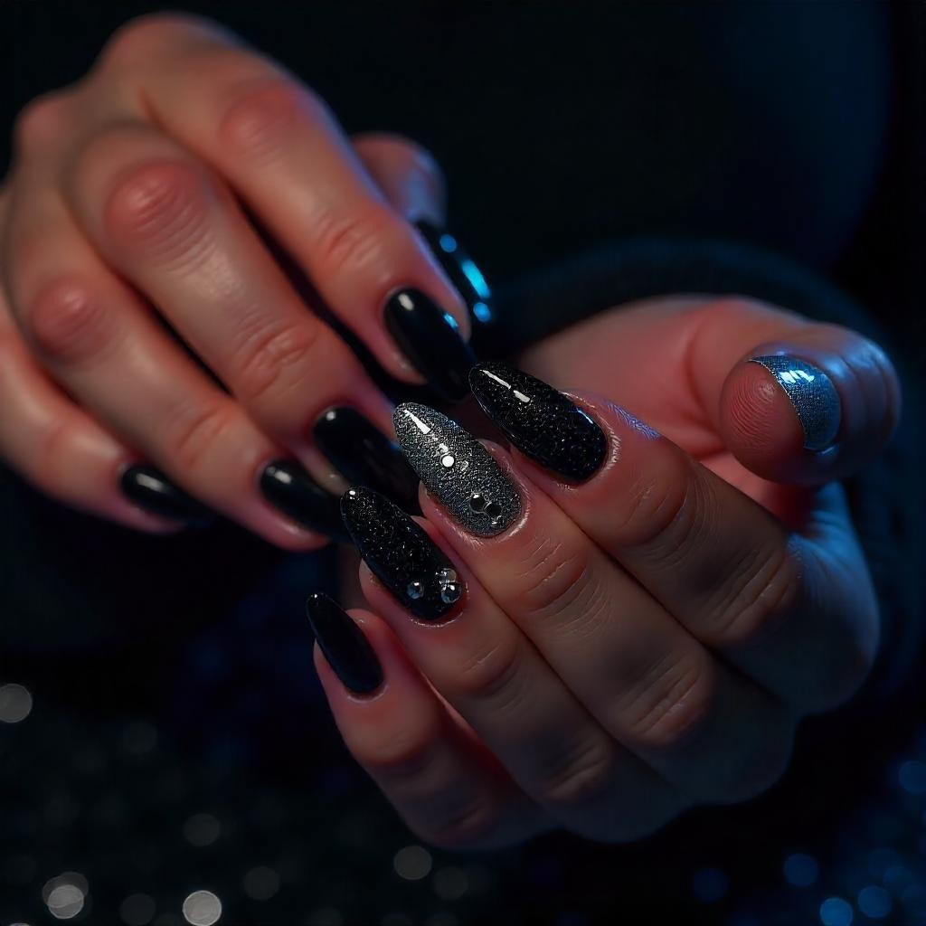 Classy Black Nail Designs