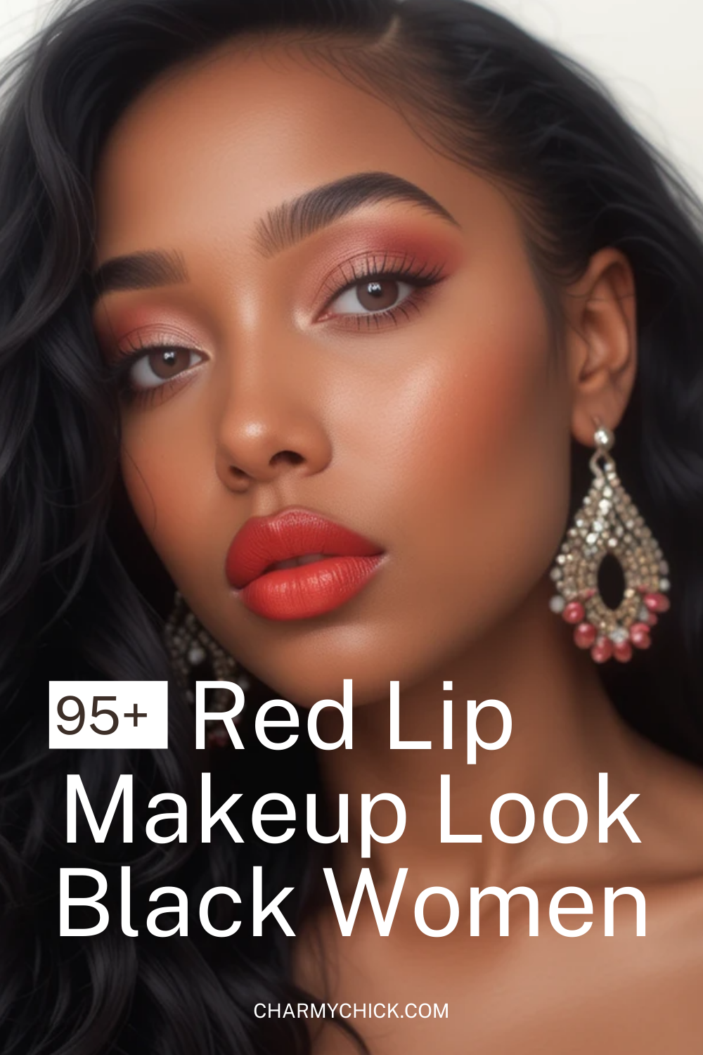 Red Lip Makeup Look Black Women