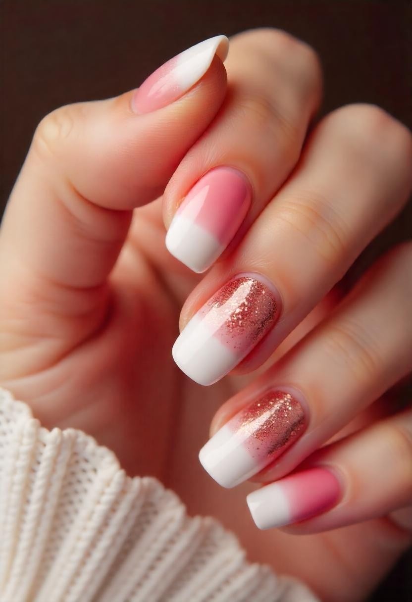 Ombre Nails with Glitter