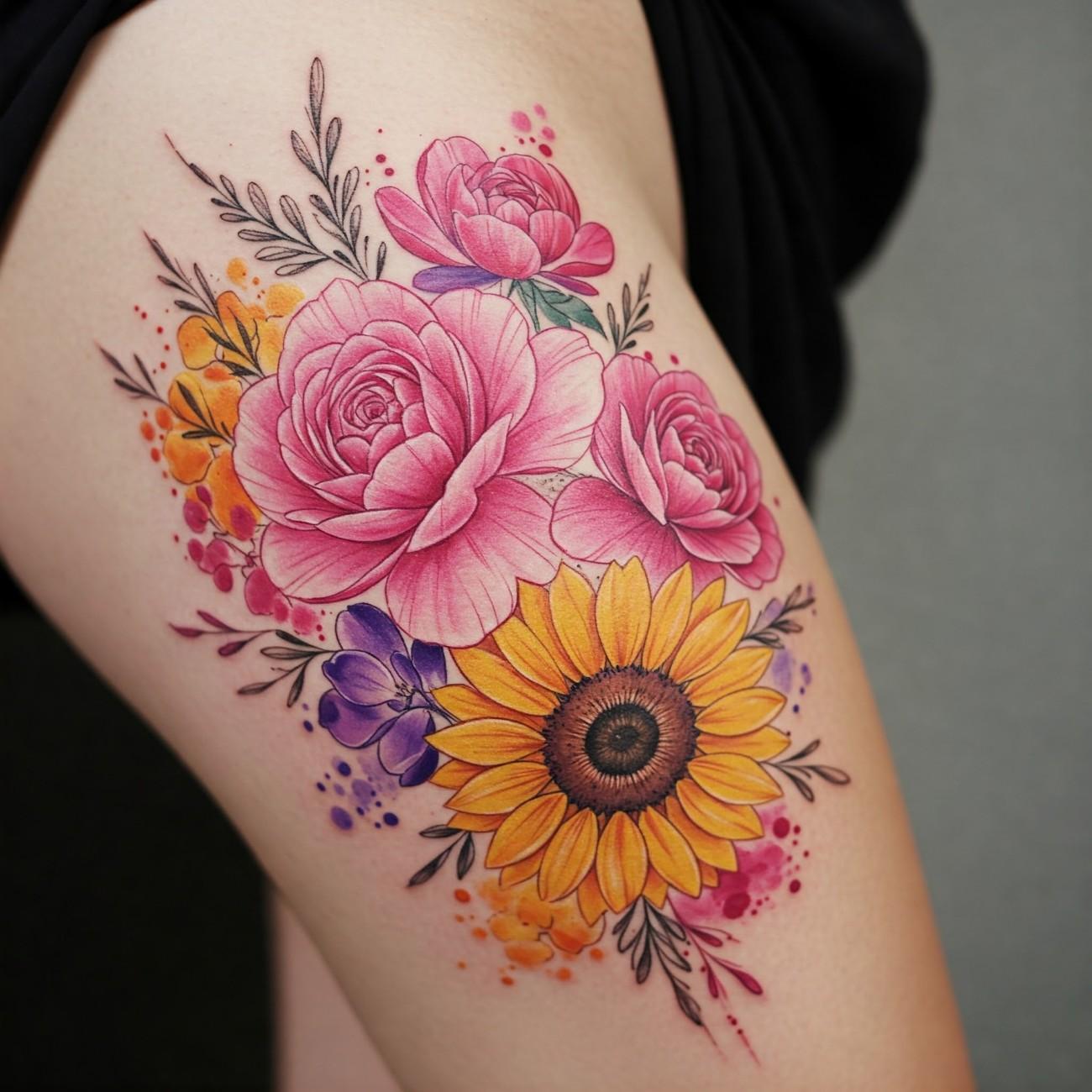 Thigh Tattoos for Females