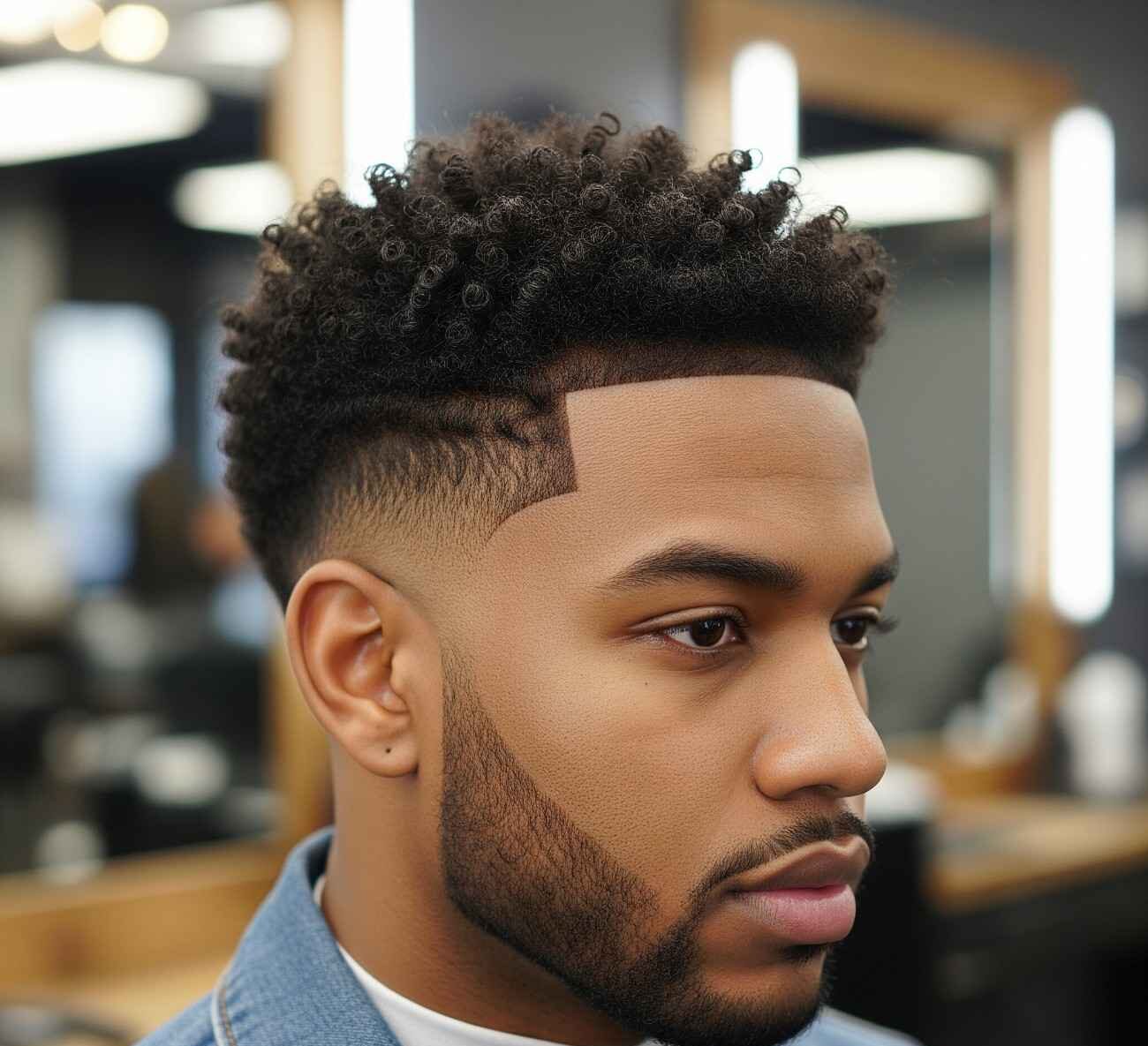 Curly Hairstyles Men without Beard